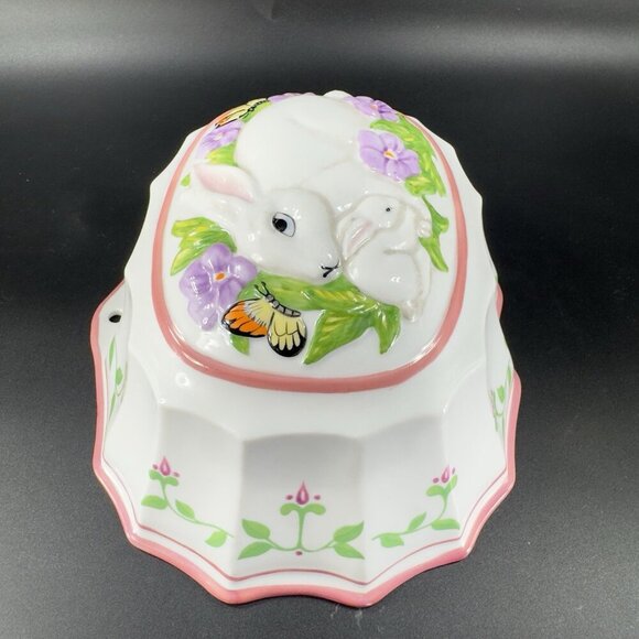 Vintage 1986 Franklin Mint Le Cordon Bleu Decorative Ceramic Mold Bunny Rabbit - Picture 12 of 14